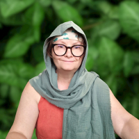 kaptur z szalem, shawl hood.