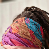 opaska na głowę i dready, opaska boho, boho head band.