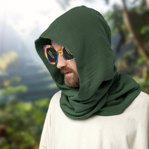 kaptur z kominem, shawl hood.