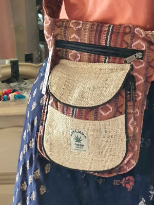 nerka konopie bawełna, waist bag.