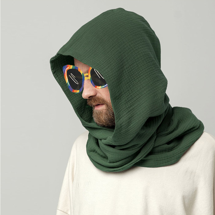 kaptur z kominem, shawl hood.