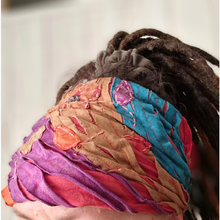 opaska na głowę i dready, opaska boho, boho head band.