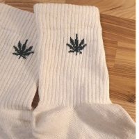 Skarpety Konopne Organiczne z Liściem Konopi r.36-40