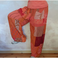 Spodnie Patchwork Haremki Odcienie Pomarańczu od Bayba Hit